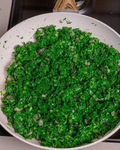 Spinach cooked